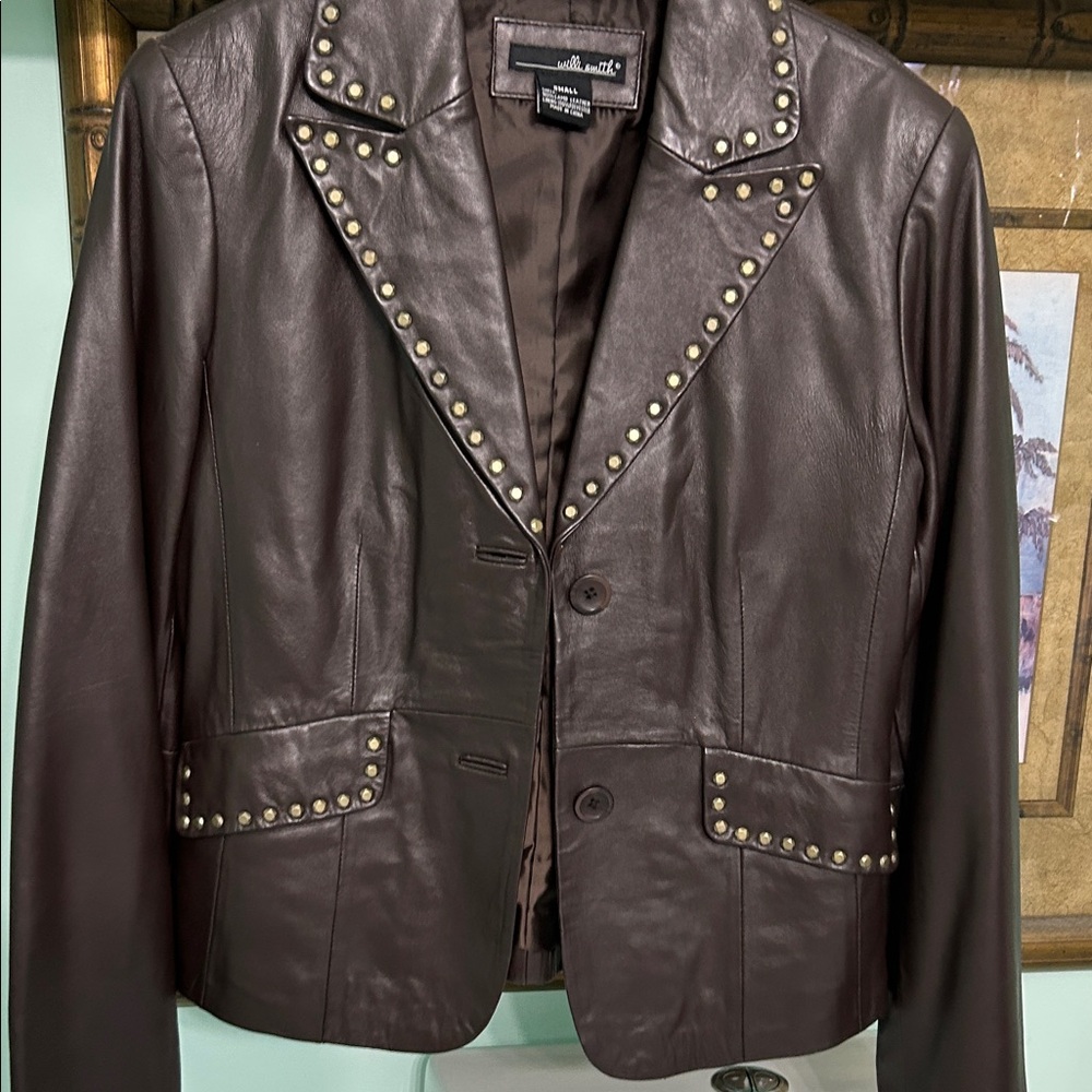 Y2K vintage Willie smith  lambs leather jacket soft leather never worn. Small